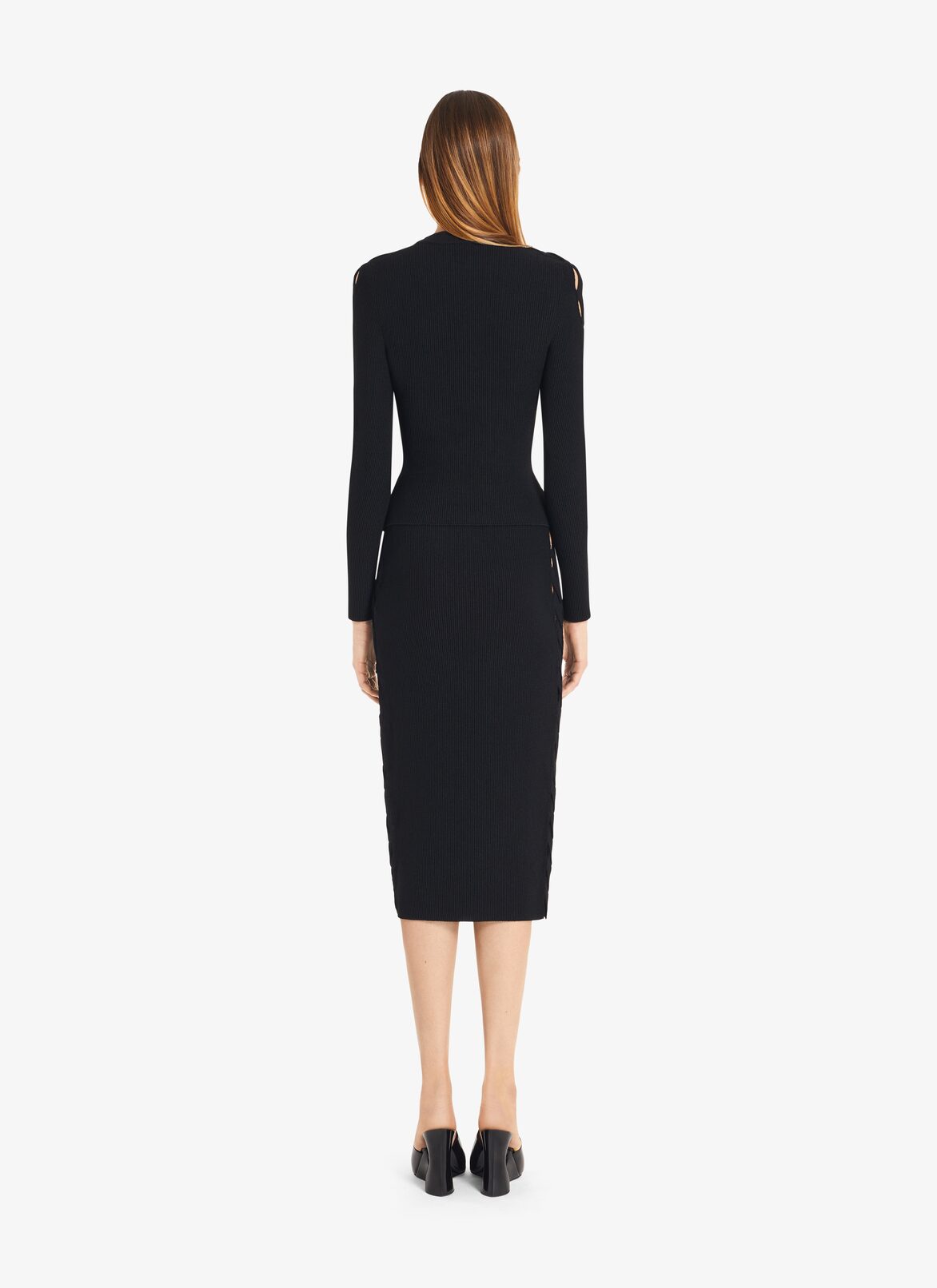 Openwork long-sleeves Top ALAÏA BLACK OPENWORK LONG-SLEEVES TOP